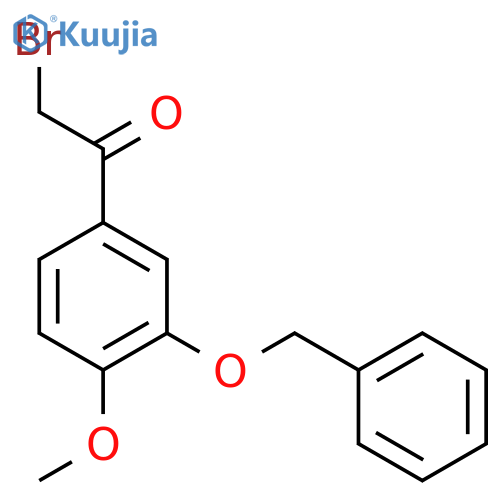 Ethanone, 2-bromo-1-[4-methoxy-3-(phenylmethoxy)phenyl]- structure