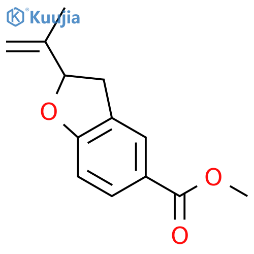 (±)-2,3-Dihydro-2-(1-methylethenyl)-5-benzofurancarboxylic acid methyl ester structure