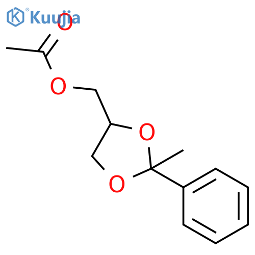 1,3-Dioxolane-4-methanol,2-methyl-2-phenyl-, 4-acetate structure