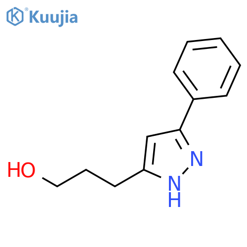 3-(3-Phenyl-1H-pyrazol-5-yl)propan-1-ol structure