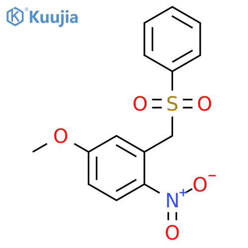 Benzene, 4-methoxy-1-nitro-2-[(phenylsulfonyl)methyl]- structure