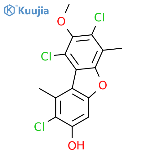 3-DIBENZOFURANOL, 2,7,9-TRICHLORO-8-METHOXY-1,6-DIMETHYL- structure