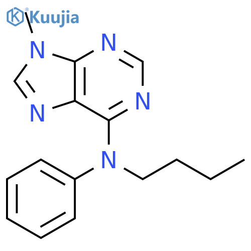 N-butyl-9-methyl-n-phenylpurin-6-amine structure