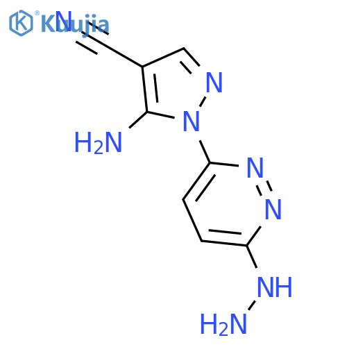 5-amino-1-(6-hydrazinyl-3-pyridazinyl)-1H-Pyrazole-4-carbonitrile structure
