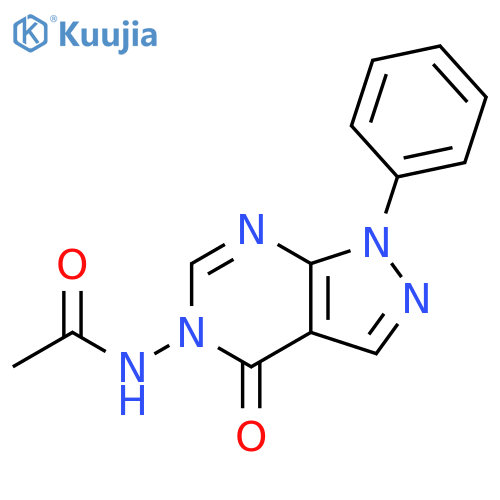 Acetamide,N-(1,4-dihydro-4-oxo-1-phenyl-5H-pyrazolo[3,4-d]pyrimidin-5-yl)- structure