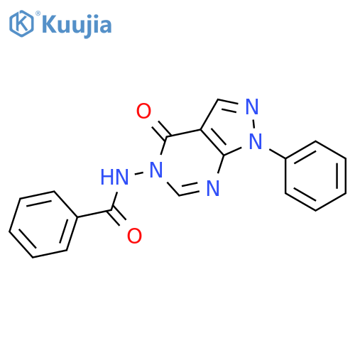 N-{4-oxo-1-phenyl-1H,4H,5H-pyrazolo3,4-dpyrimidin-5-yl}benzamide structure