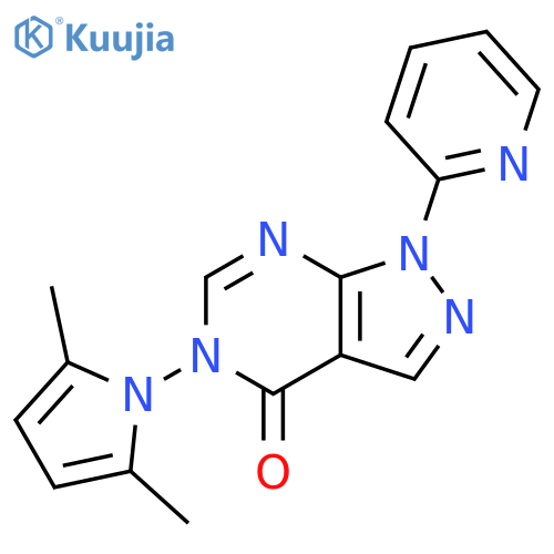 4H-Pyrazolo[3,4-d]pyrimidin-4-one,5-(2,5-dimethyl-1H-pyrrol-1-yl)-1,5-dihydro-1-(2-pyridinyl)- structure