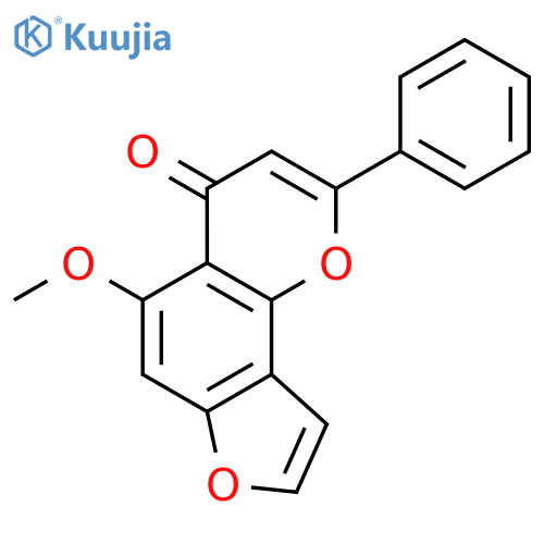 4H-Furo[2,3-h]-1-benzopyran-4-one, 5-methoxy-2-phenyl- structure