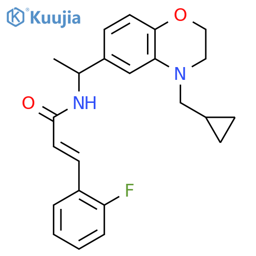 (S)-N-1-(4-Cyclopropylmethyl-3,4-dihydro-2H-benzo1,4oxazin-6-yl)-ethyl-3-(2-fluoro-phenyl)acrylamide structure