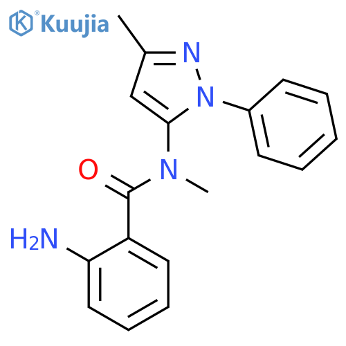 Benzamide, 2-amino-N-methyl-N-(3-methyl-1-phenyl-1H-pyrazol-5-yl)- structure