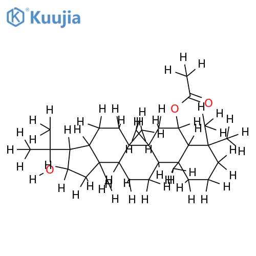 (3aS)-7t-Acetoxy-5at.5bc.8.8.11ac.13bt-hexamethyl-3t-(alpha-hydroxy-isopropyl)-(3arH.7atH.11btH.13acH)-eicosahydro-1H-cyclopenta[a]chrysen structure