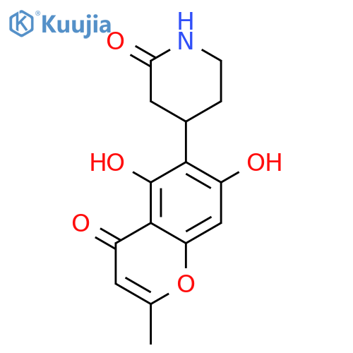 4-(5,7-dihydroxy-2-methyl-4-oxo-4H-chromen-6-yl)-piperidin-2-one structure