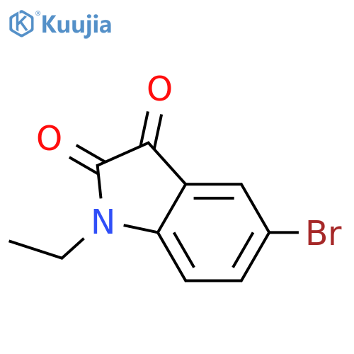 5-bromo-1-ethyl-2,3-dihydro-1H-indole-2,3-dione structure