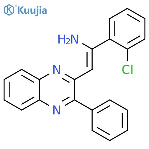 Benzenemethanamine,2-chloro-a-[(3-phenyl-2-quinoxalinyl)methylene]- structure