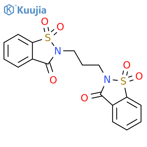 1,2-Benzisothiazol-3(2H)-one,2,2'-(1,3-propanediyl)bis-, 1,1,1',1'-tetraoxide structure