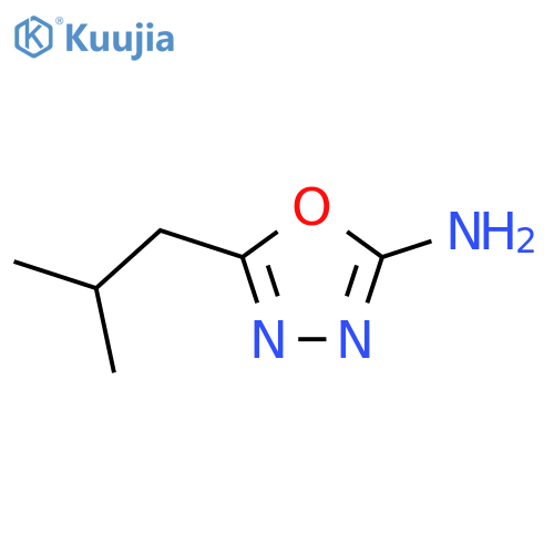 5-(2-methylpropyl)-1,3,4-oxadiazol-2-amine structure