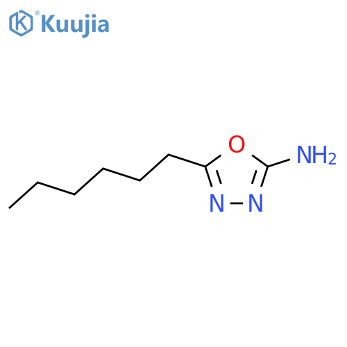 1,3,4-Oxadiazol-2-amine,5-hexyl- structure