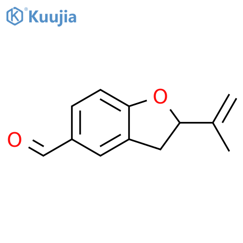 5-Benzofurancarboxaldehyde, 2,3-dihydro-2-(1-methylethenyl)- structure