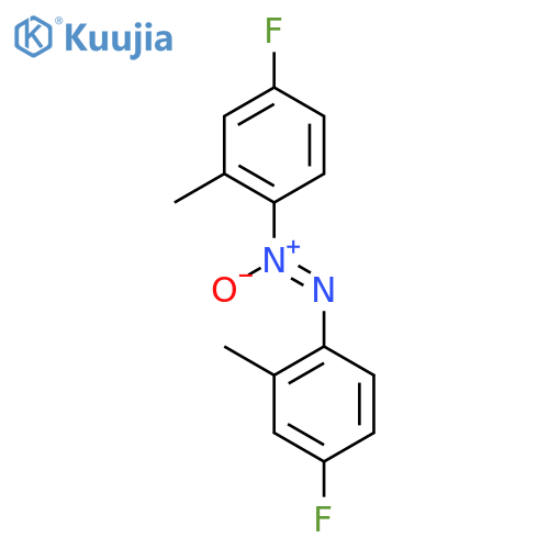 Diazene, bis(4-fluoro-2-methylphenyl)-, 1-oxide structure