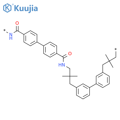 Poly[iminocarbonyl[1,1'-biphenyl]-4,4'-diylcarbonylimino(2,2-dimethyl-1,3-propanediyl)[1,1'-biphenyl]-3,3'-diyl(2,2-dimethyl-1,3-propanediyl)] structure