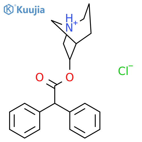 Benzeneacetic acid, a-phenyl-,1-azabicyclo[3.2.1]oct-6-yl ester, hydrochloride (9CI) structure