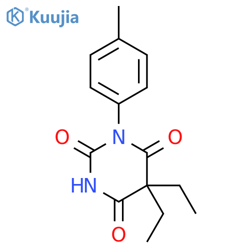 2,4,6(1H,3H,5H)-Pyrimidinetrione,5,5-diethyl-1-(4-methylphenyl)- structure