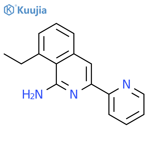 1-ISOQUINOLINAMINE, 8-ETHYL-3-(2-PYRIDINYL)- structure