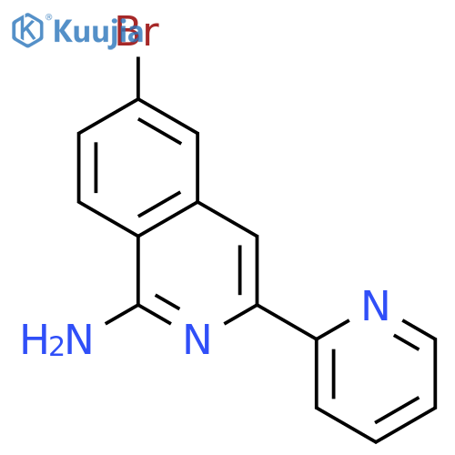 1-Isoquinolinamine, 6-bromo-3-(2-pyridinyl)- structure
