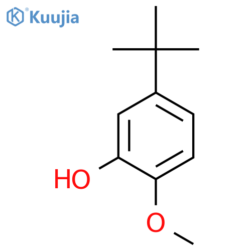 Phenol, 5-(1,1-dimethylethyl)-2-methoxy- structure