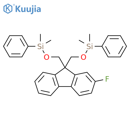 Silane,[(2-fluoro-9H-fluoren-9-ylidene)bis(methyleneoxy)]bis[dimethylphenyl- structure
