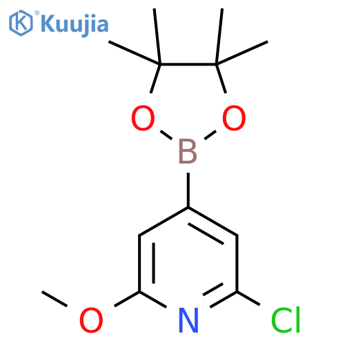 2-Chloro-6-methoxypyridine-4-boronic acid pinacol ester structure