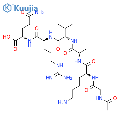 L-Glutamine, N-acetylglycyl-L-lysyl-L-alanyl-L-valyl-L-arginyl- structure