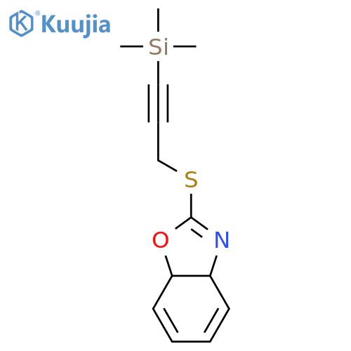 Benzoxazole, 3a,7a-dihydro-2-[[3-(trimethylsilyl)-2-propynyl]thio]- structure
