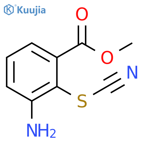 Benzoic acid, 3-amino-2-thiocyanato-, methyl ester (9CI) structure