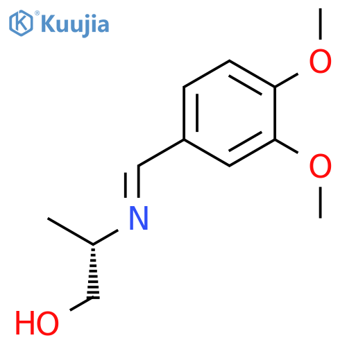 1-Propanol, 2-[[(3,4-dimethoxyphenyl)methylene]amino]-, (2S)- structure