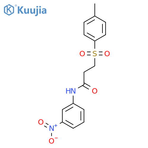 3-(4-methylbenzenesulfonyl)-N-(3-nitrophenyl)propanamide structure