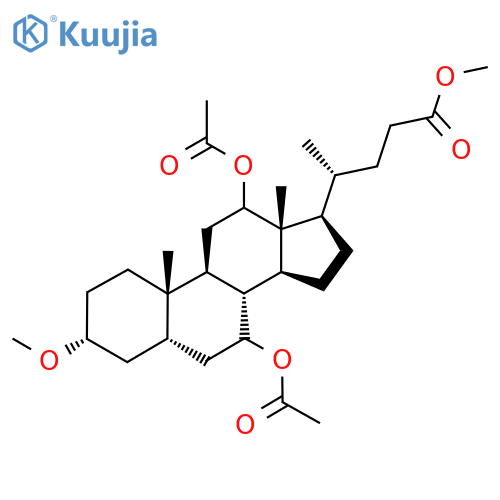 Cholan-24-oic acid, 7,12-bis(acetyloxy)-3-methoxy-, methyl ester, (3alpha,5beta)- structure