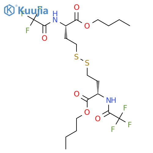Butyl (2S)-4-[[(3S)-4-butoxy-4-oxo-3-[(2,2,2-trifluoroacetyl)amino]butyl]disulfanyl]-2-[(2,2,2-trifluoroacetyl)amino]butanoate structure