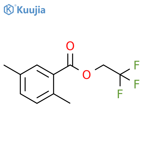 Benzoic acid, 2,5-dimethyl-, 2,2,2-trifluoroethyl ester structure