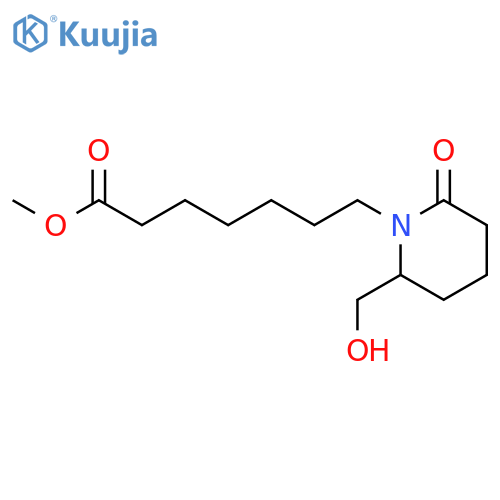 1-PIPERIDINEHEPTANOIC ACID, 2-(HYDROXYMETHYL)-6-OXO-, METHYL ESTER structure