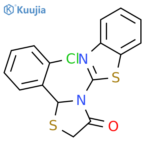 4-Thiazolidinone,3-(2-benzothiazolyl)-2-(2-chlorophenyl)- structure
