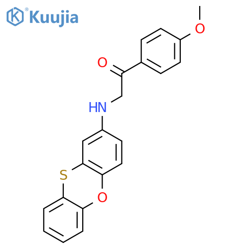 Ethanone, 1-(4-methoxyphenyl)-2-(2-phenoxathiinylamino)- structure