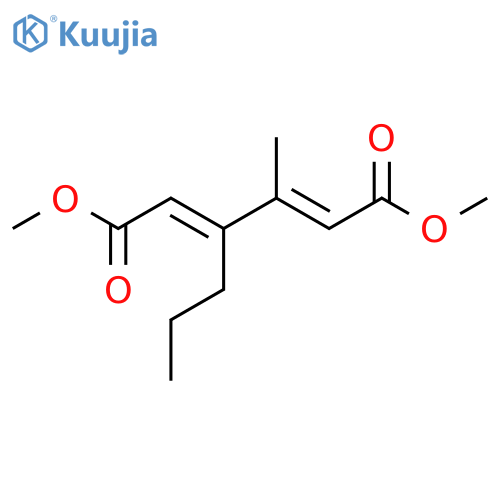 2,4-Hexadienedioic acid, 3-methyl-4-propyl-, dimethyl ester, (E,Z)- structure