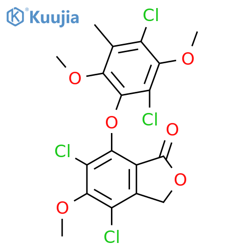 4,6-Dichloro-7-(2,4-dichloro-3,6-dimethoxy-5-methylphenoxy)-5-methoxy-3H-2-benzofuran-1-one structure