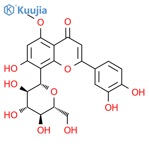 2-(3,4-Dihydroxyphenyl)-8-β-D-glucopyranosyl-7-hydroxy-5-methoxy-4H-1-benzopyran-4-one structure