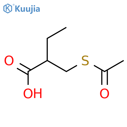 Butanoic acid, 2-[(acetylthio)methyl]- structure