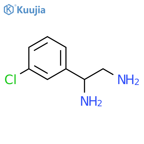 1-(3-chlorophenyl)ethane-1,2-diamine structure