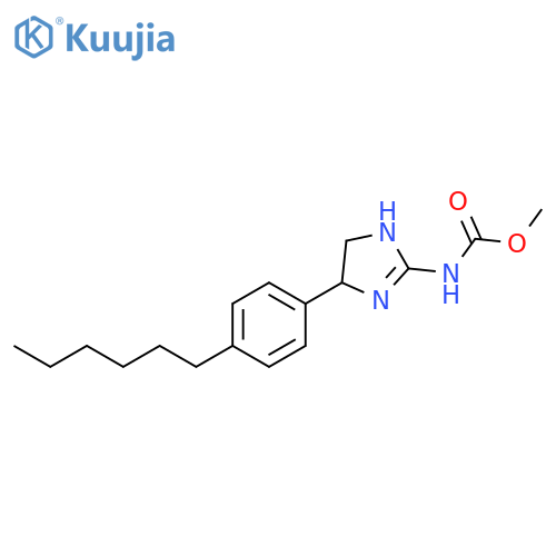 Carbamic acid, [4-(4-hexylphenyl)-4,5-dihydro-1H-imidazol-2-yl]-,methyl ester structure