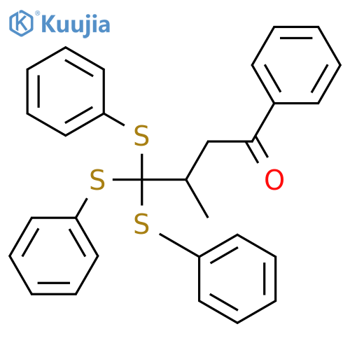 1-Butanone,3-methyl-1-phenyl-4,4,4-tris(phenylthio)- structure