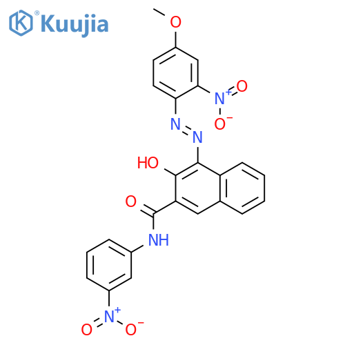 2-Naphthalenecarboxamide,3-hydroxy-4-[2-(4-methoxy-2-nitrophenyl)diazenyl]-N-(3-nitrophenyl)- structure